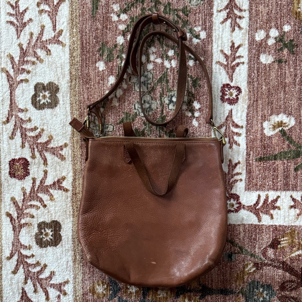 Madewell Medium Brown Leather Crossbody Bag
